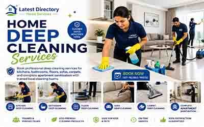 Professional home deep cleaning service in apartment