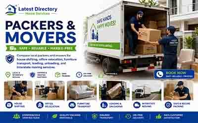 Packers and movers shifting household furniture