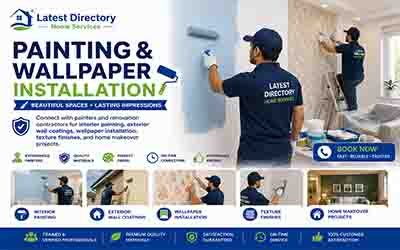 Professional home painting and wallpaper installation service